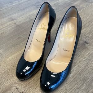 Christian Louboutin Dolly Pump (100mm) Black Patent Leather Size 37